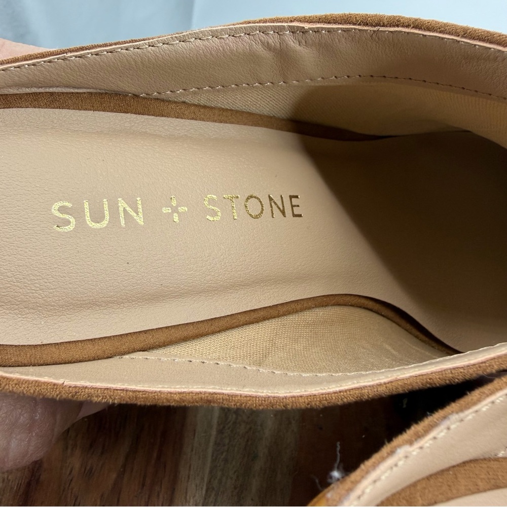 Sun + Stone Brown Suede Platform Mules - Picture 7 of 11